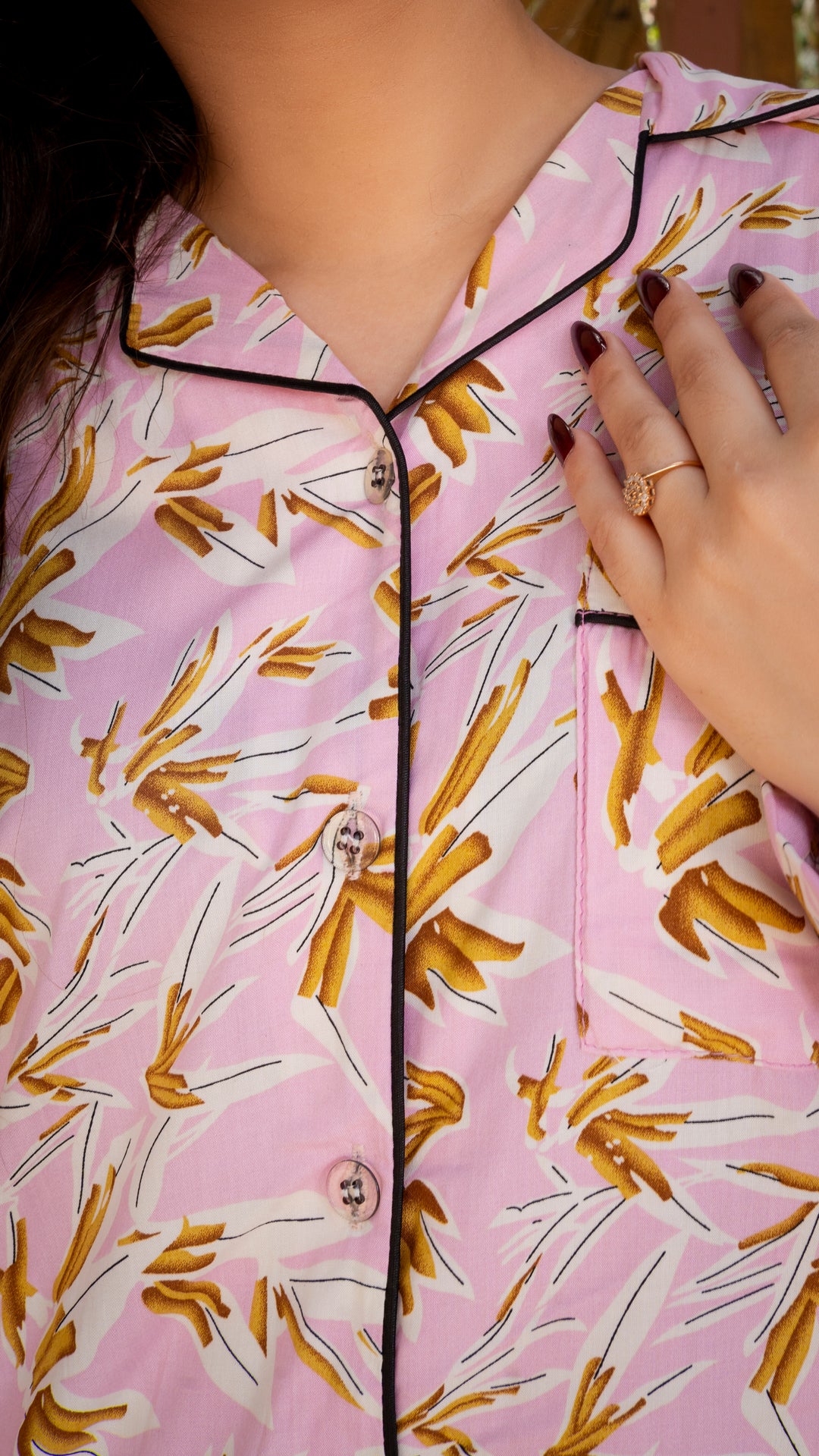 Pinkish Gold PJ Set