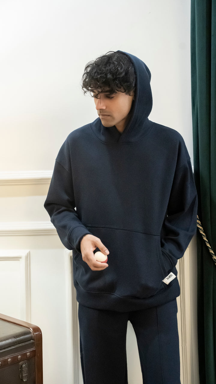 Deep Blue Oversized Hoodie Set