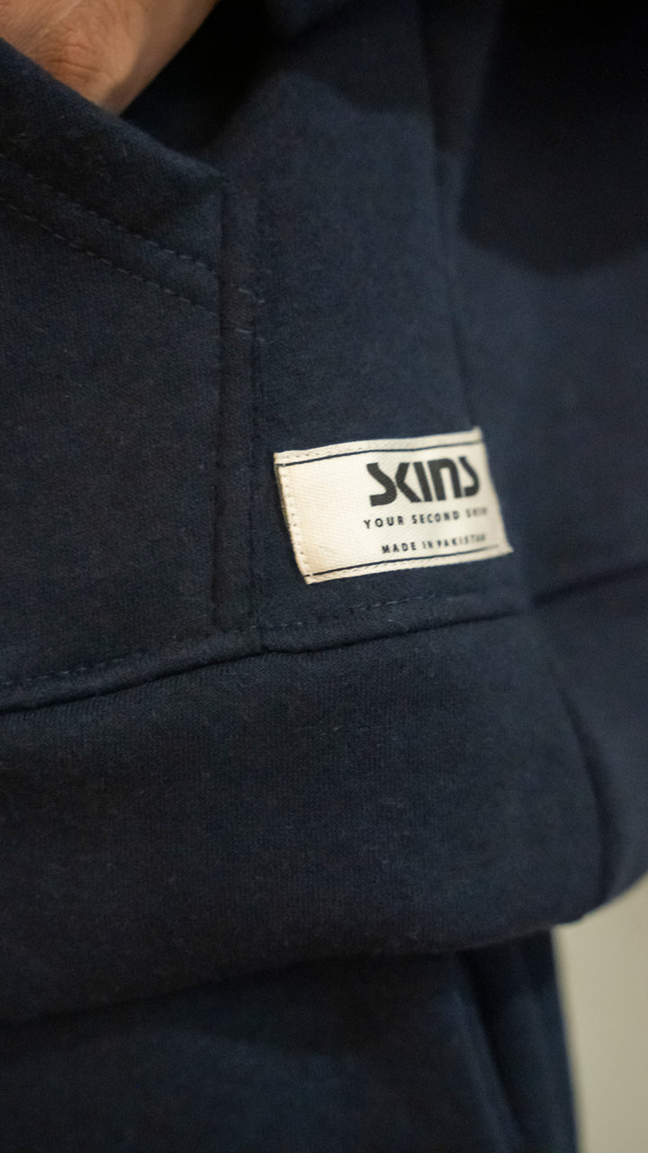 Deep Blue Oversized Hoodie Set