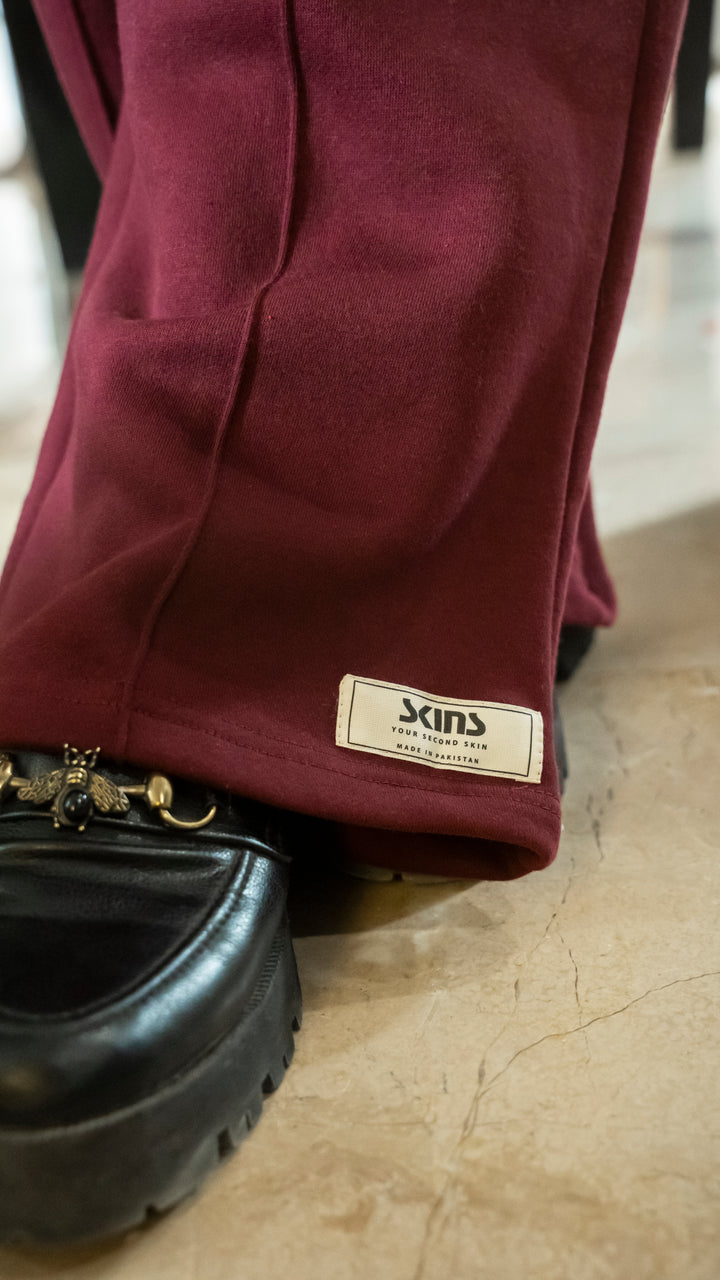 Rich Maroon Oversized Hoodie Set