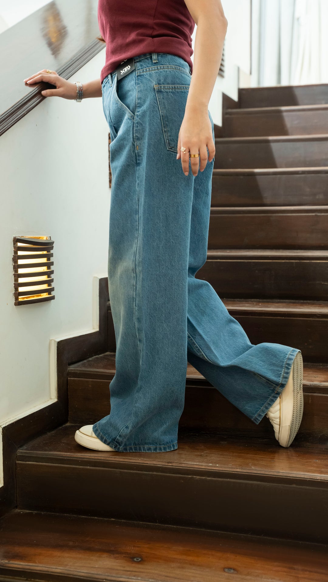 Light Blue Wide Leg Jeans