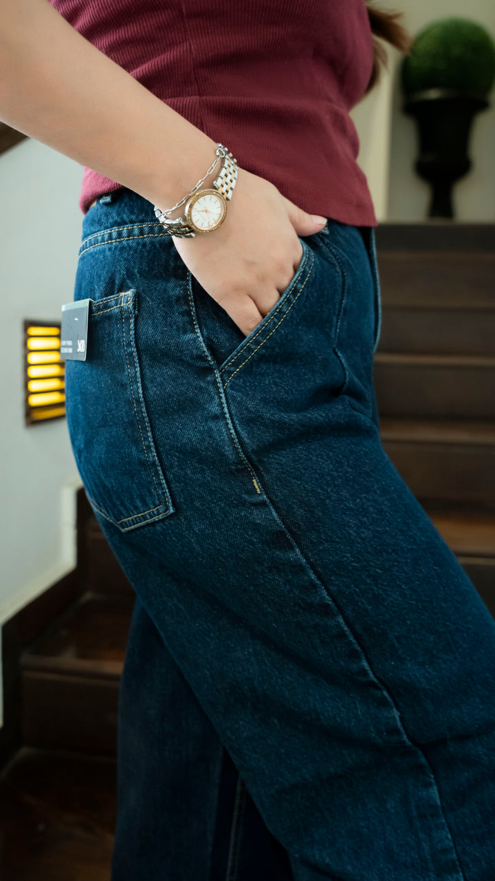 Blue Wide Leg Jeans