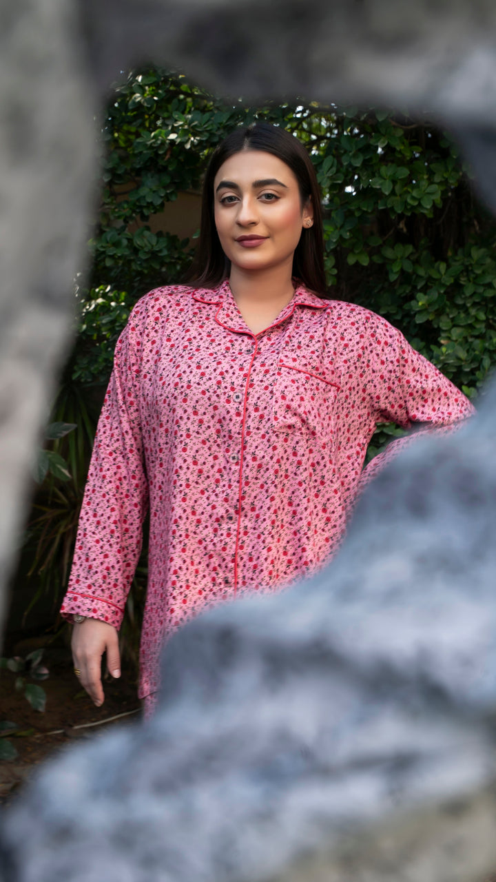 Pink Roses PJ Set