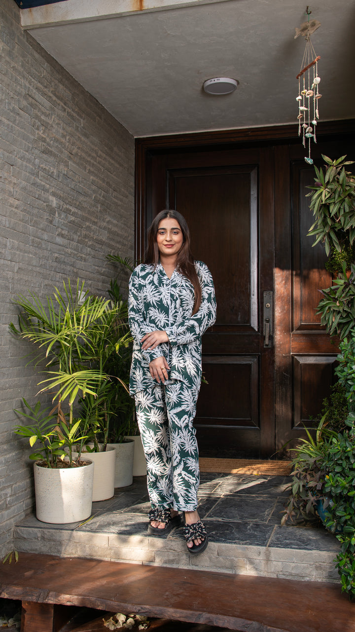 Emerald Tropics PJ Set