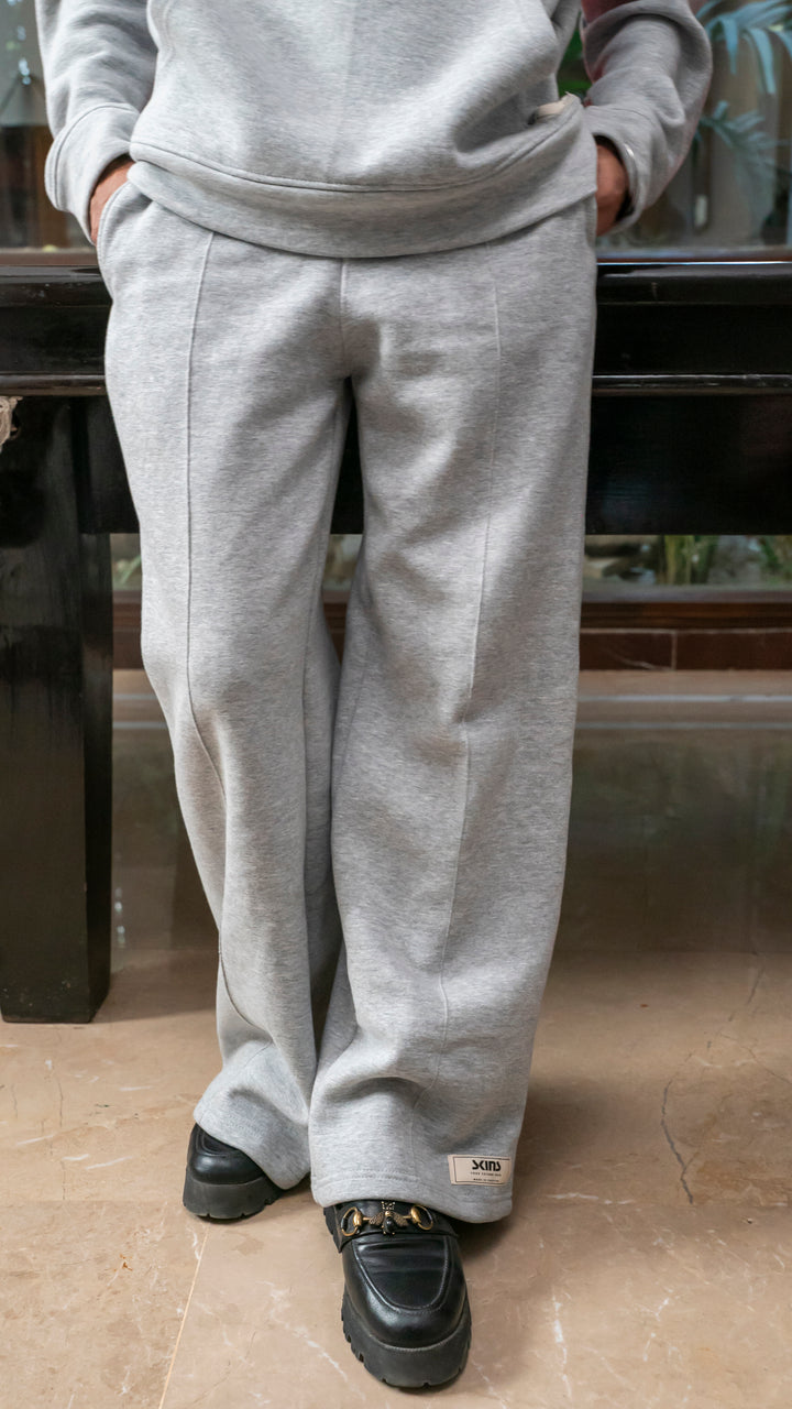 Stone Gray Oversized Hoodie Set