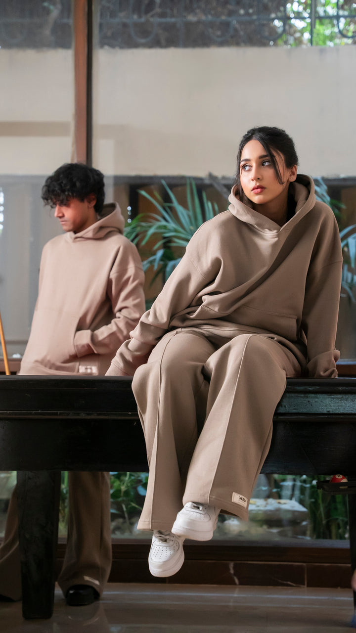 Coffee Brown Oversized Hoodie Set