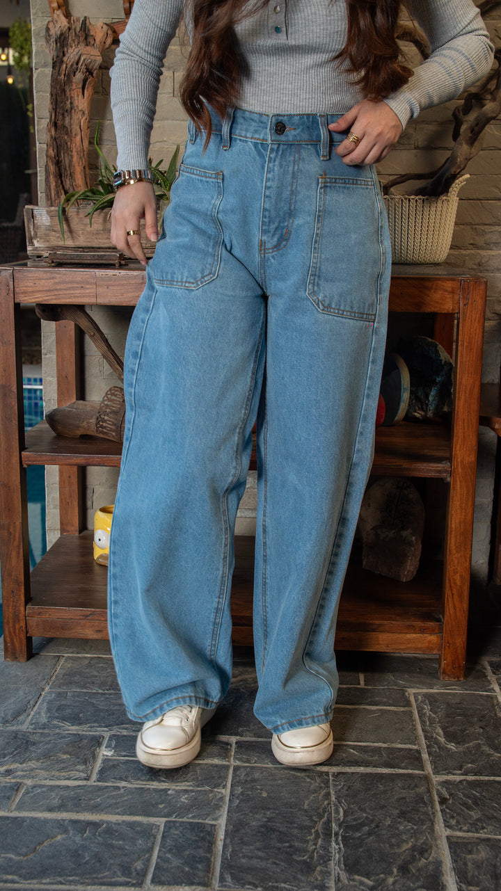 Light Blue Edge Pocket Jeans