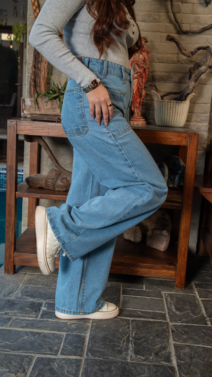 Light Blue Edge Pocket Jeans