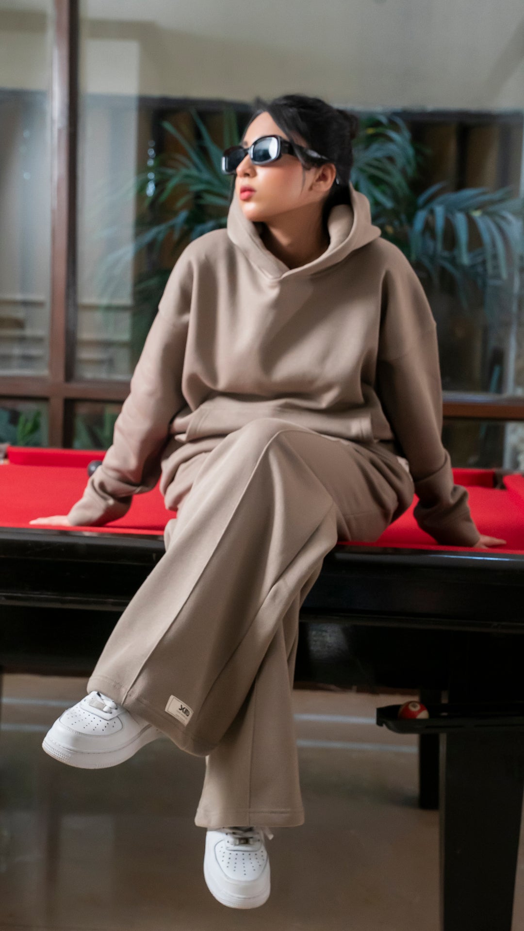 Coffee Brown Oversized Hoodie Set