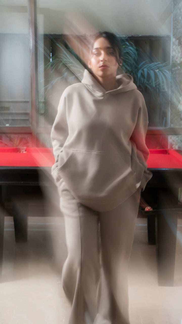 Coffee Brown Oversized Hoodie Set