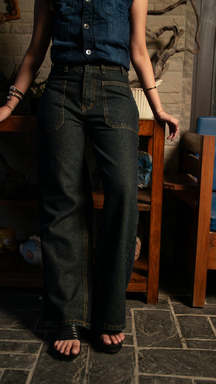 Green Edge Pocket Jeans