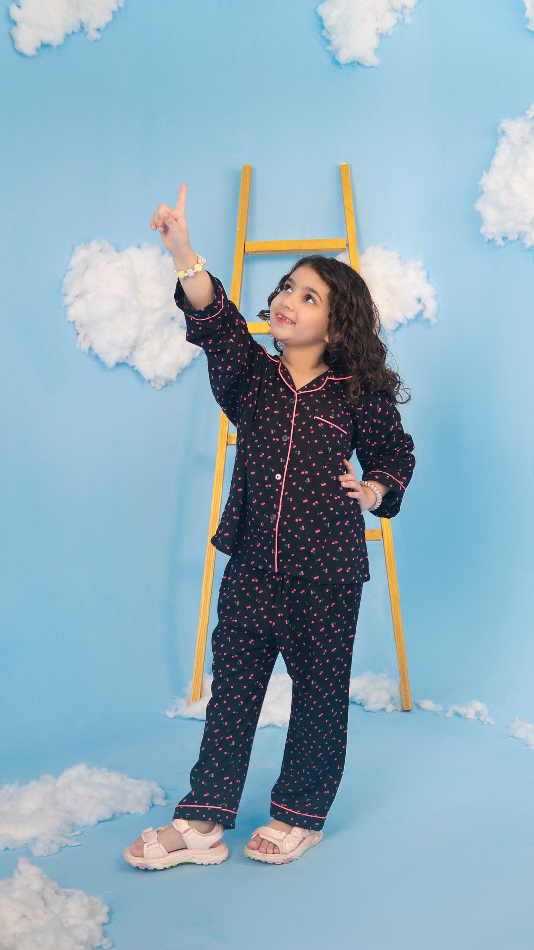 Pink Cherries Kids PJ Set