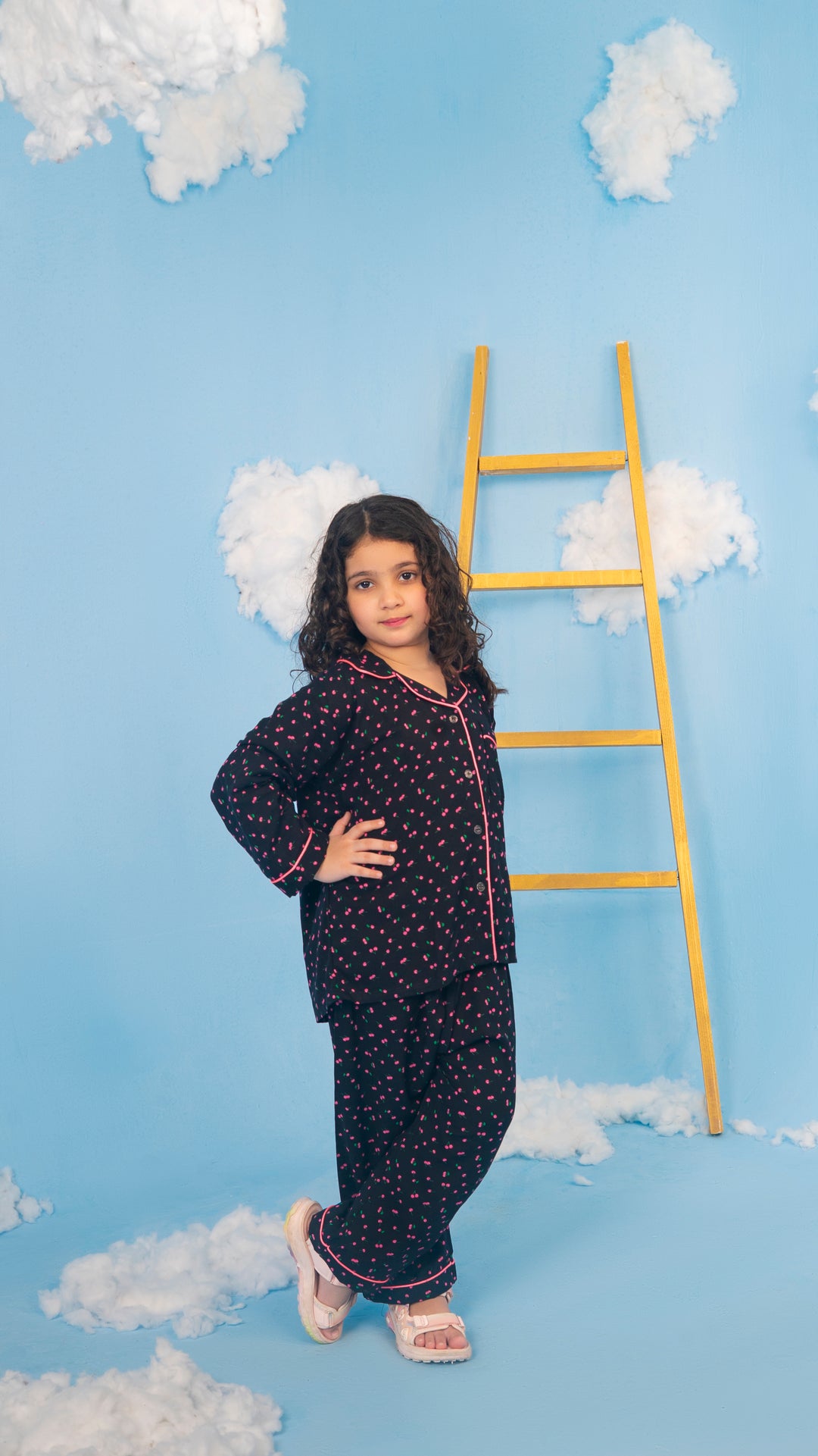 Pink Cherries Kids PJ Set