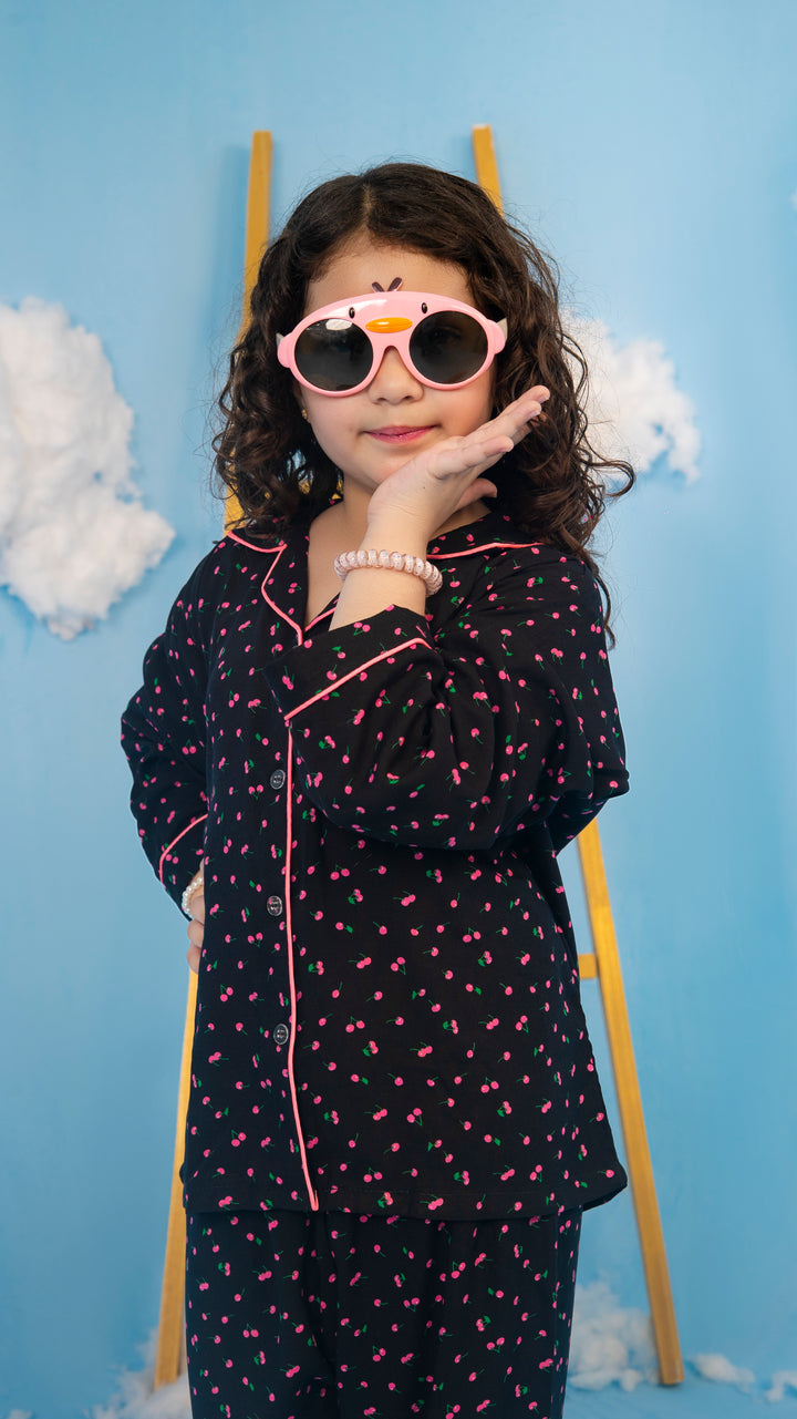 Pink Cherries Kids PJ Set