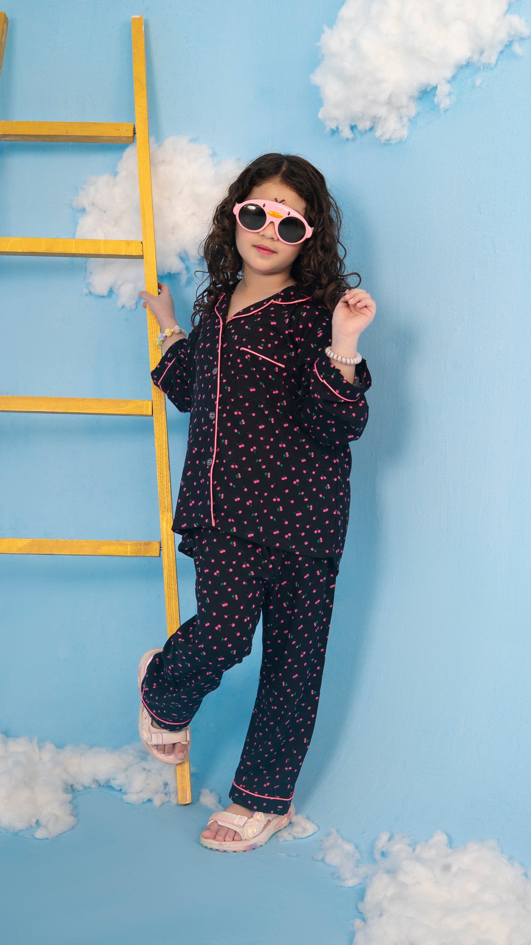 Pink Cherries Kids PJ Set
