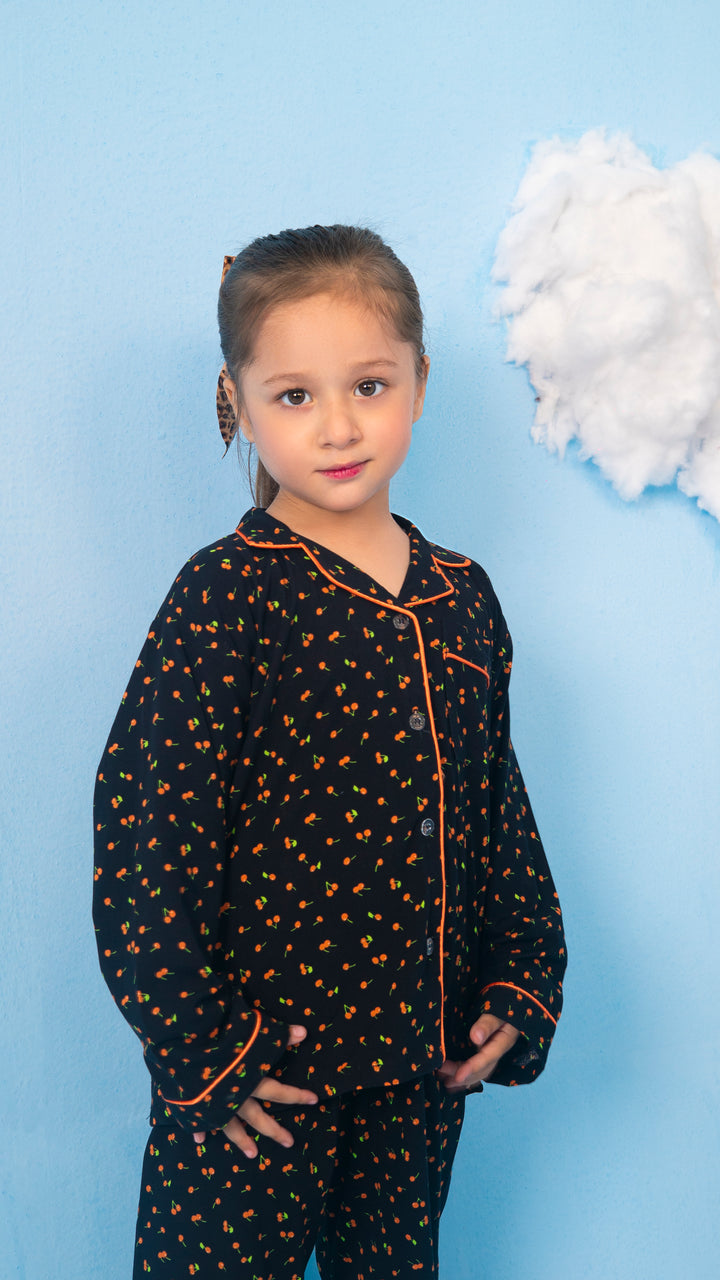 Orange Cherries Kids PJ Set