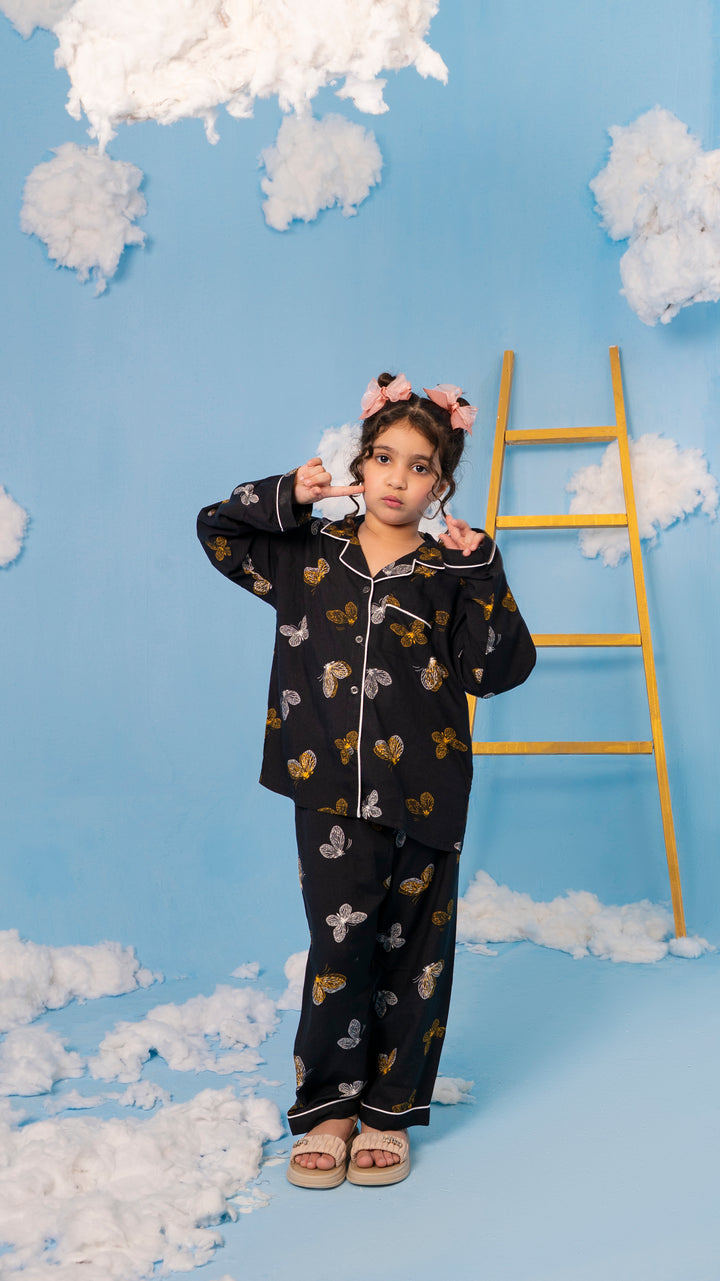 Golden Butterflies Kids PJ Set