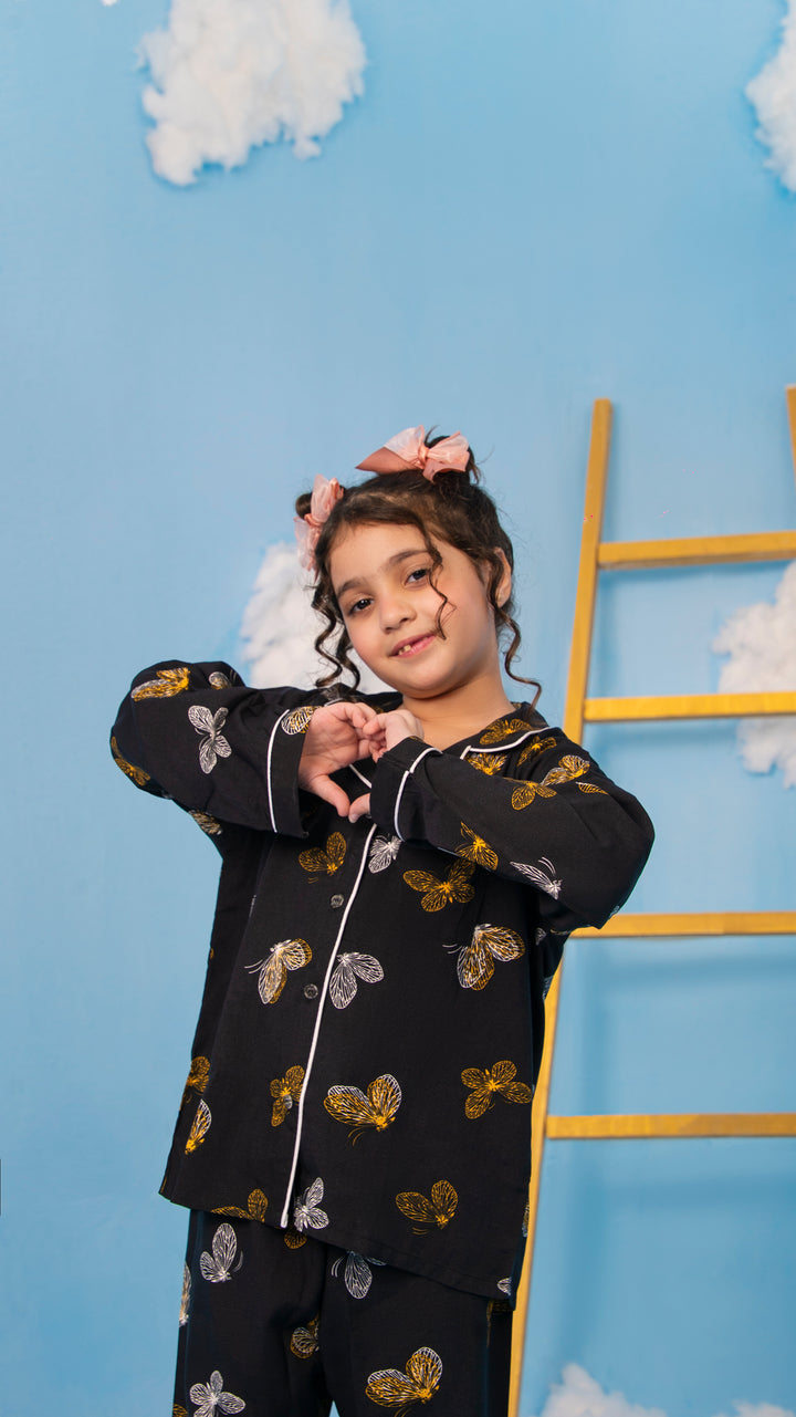 Golden Butterflies Kids PJ Set