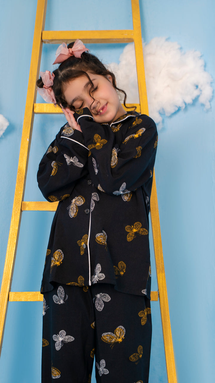Golden Butterflies Kids PJ Set