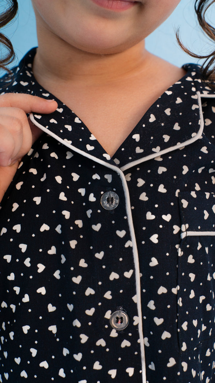 Midnight Hearts Kids PJ Set