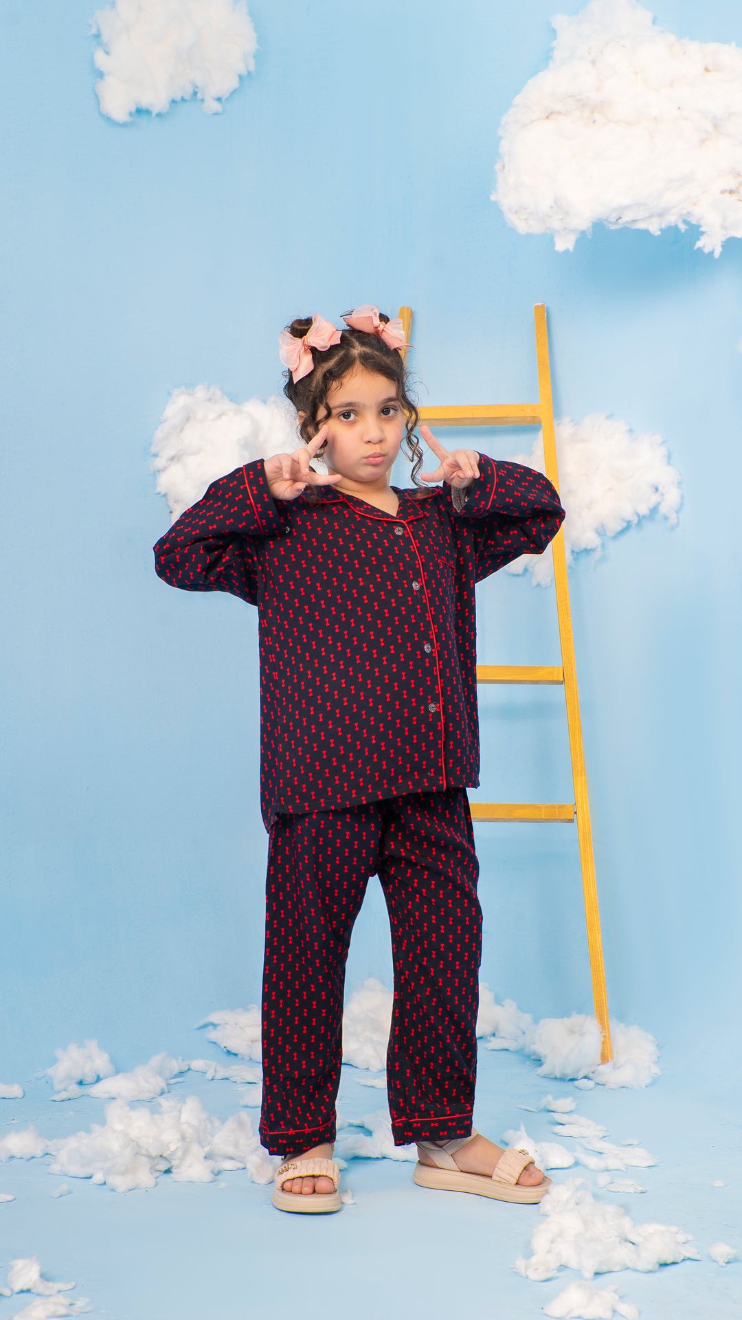 Red Bows Kids PJ Set