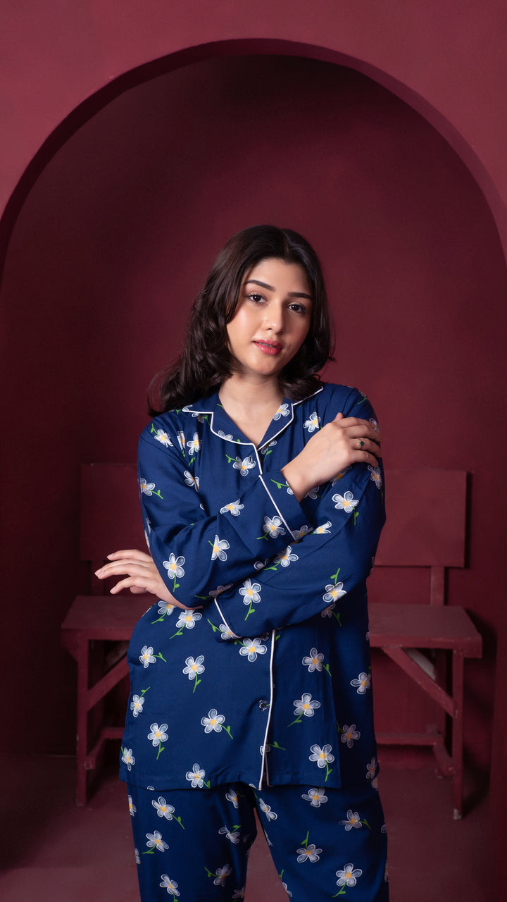 Sapphire Petals PJ Set