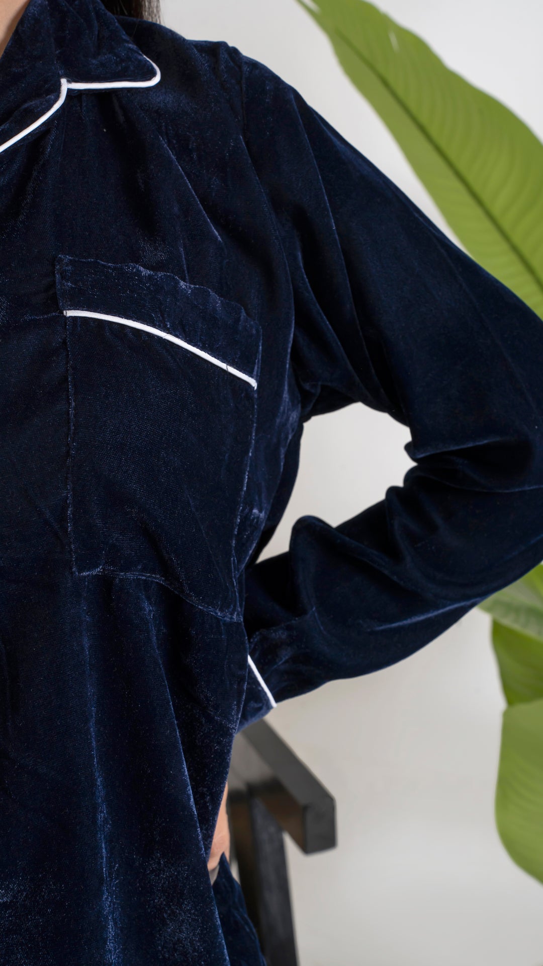 Blue Premium Velvet PJ Set