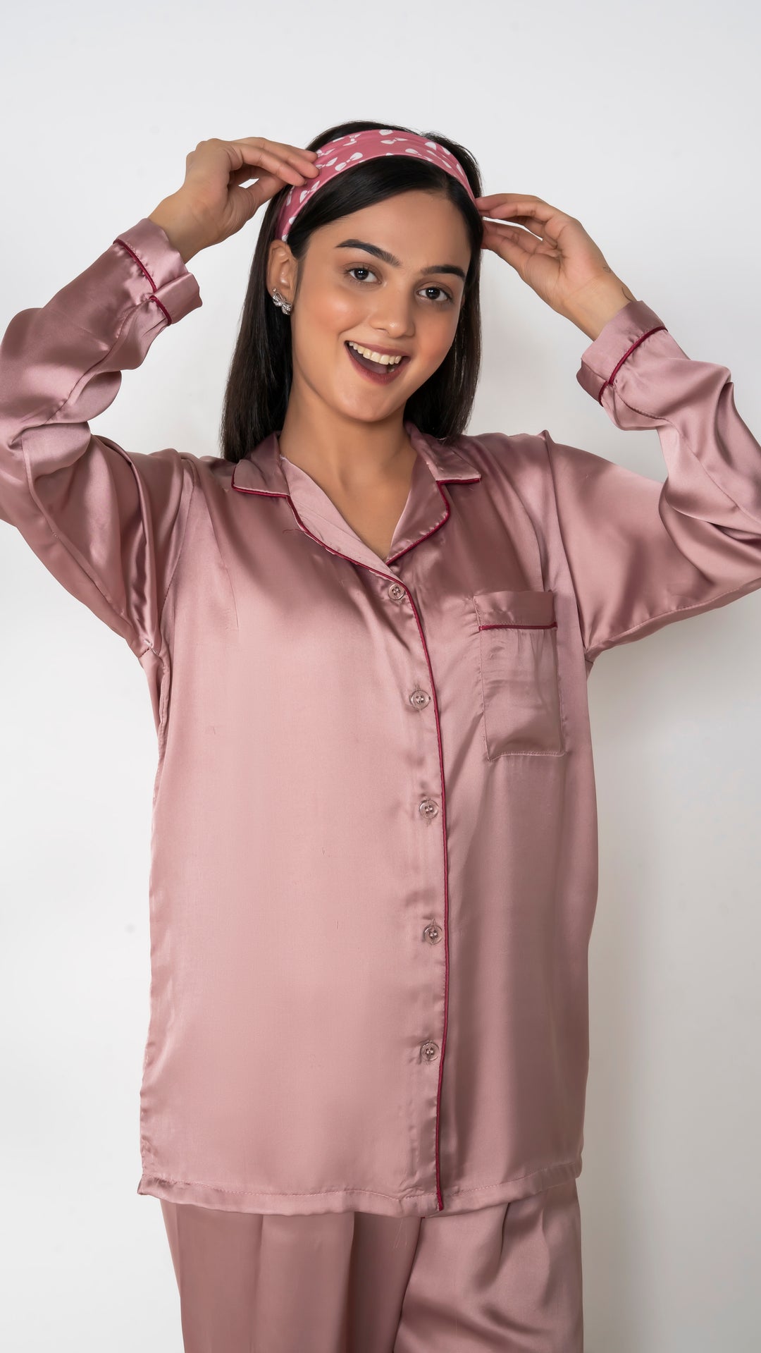 Rose Gold Silk PJ Set