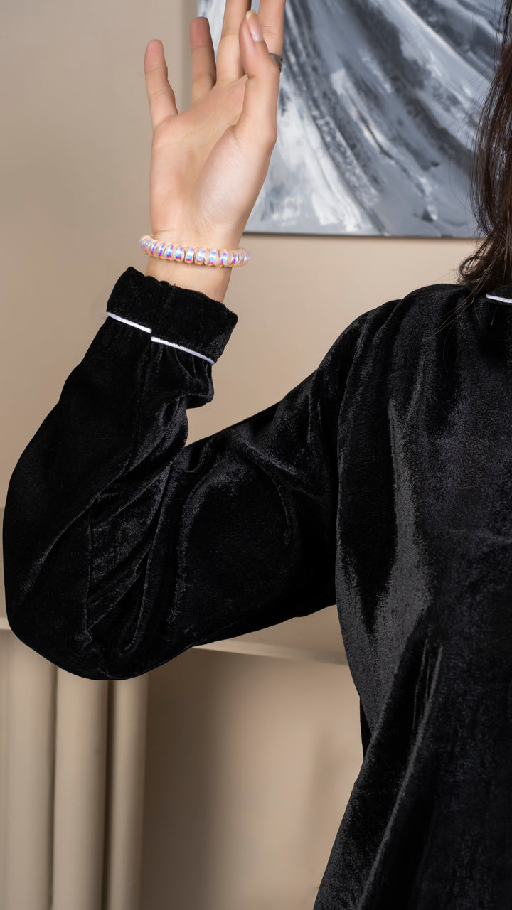 Black Premium Velvet PJ Set