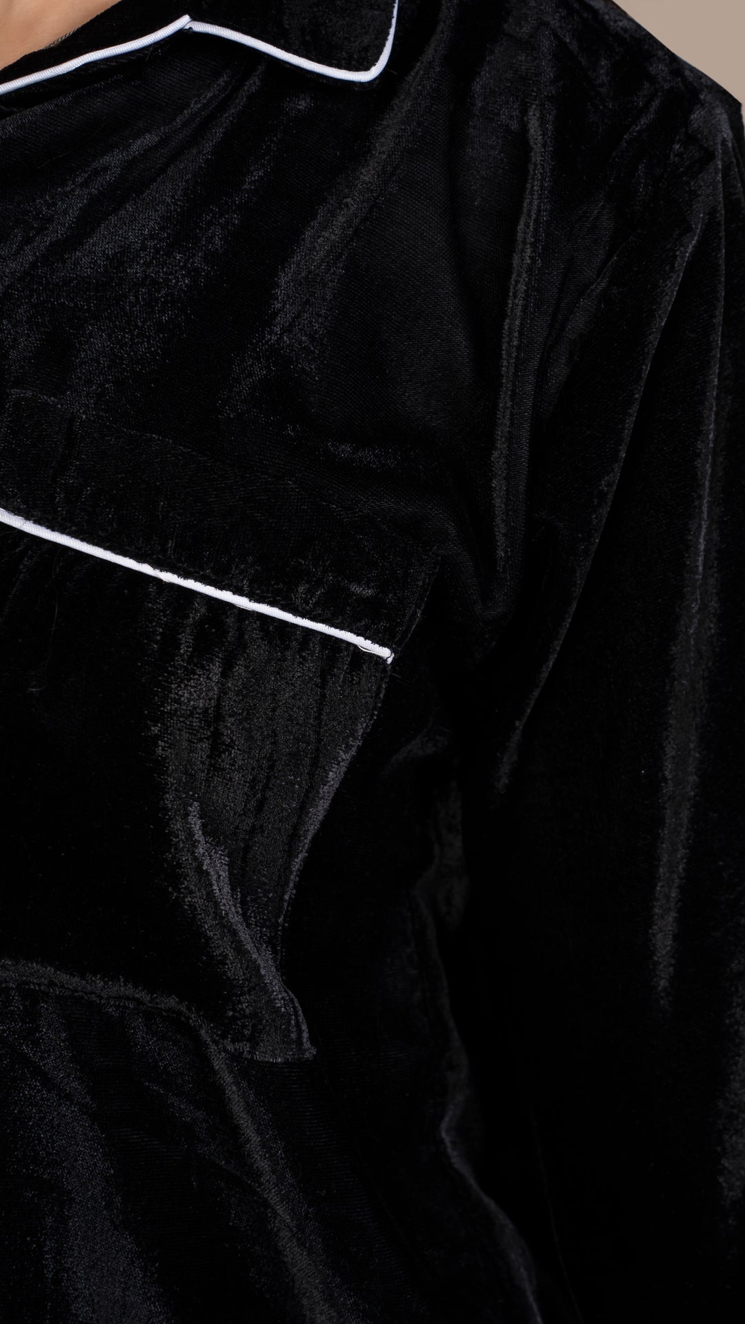Black Premium Velvet PJ Set