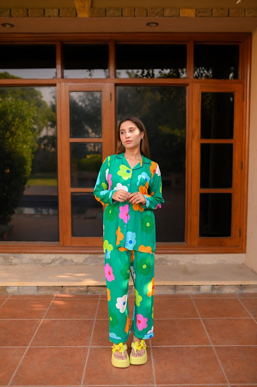 Green Garden Pj Set