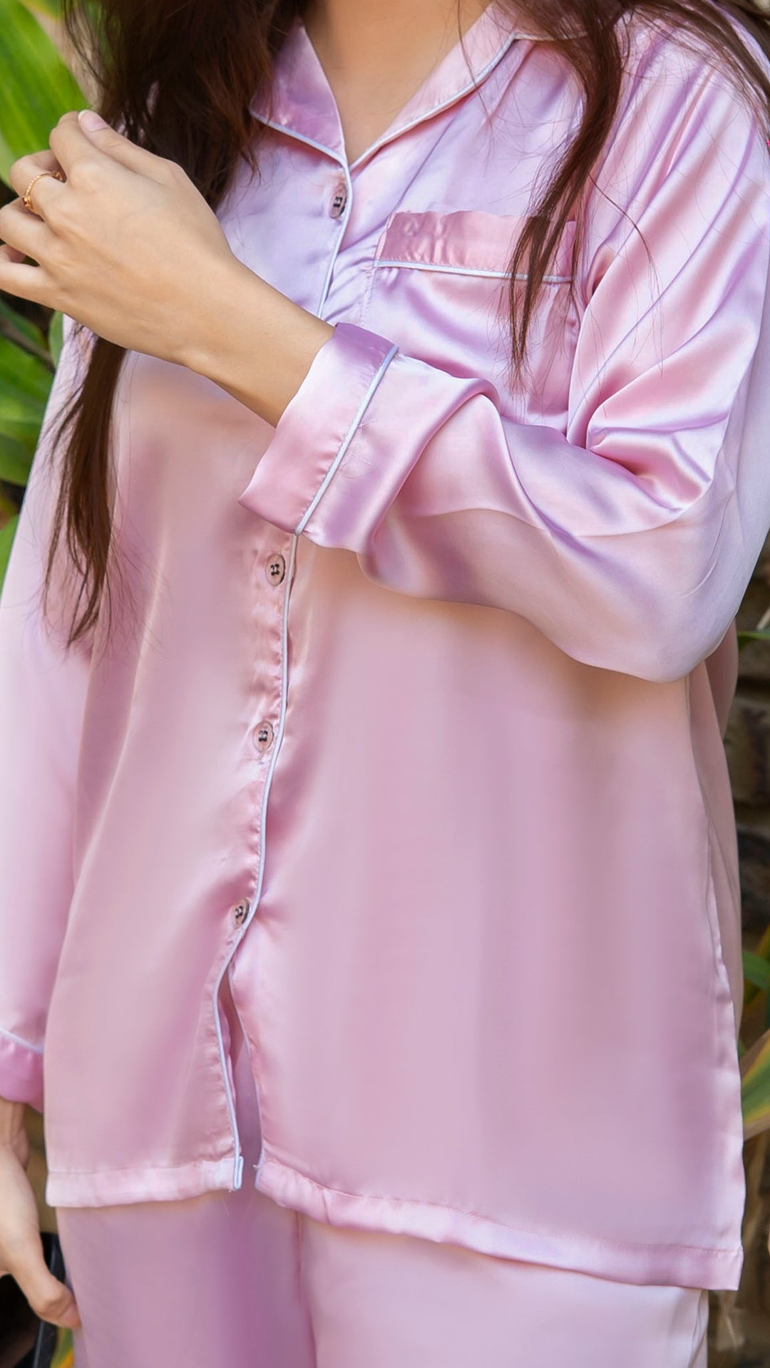 Baby Pink Silk PJ Set