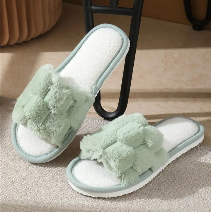 Green Fluffy Slides