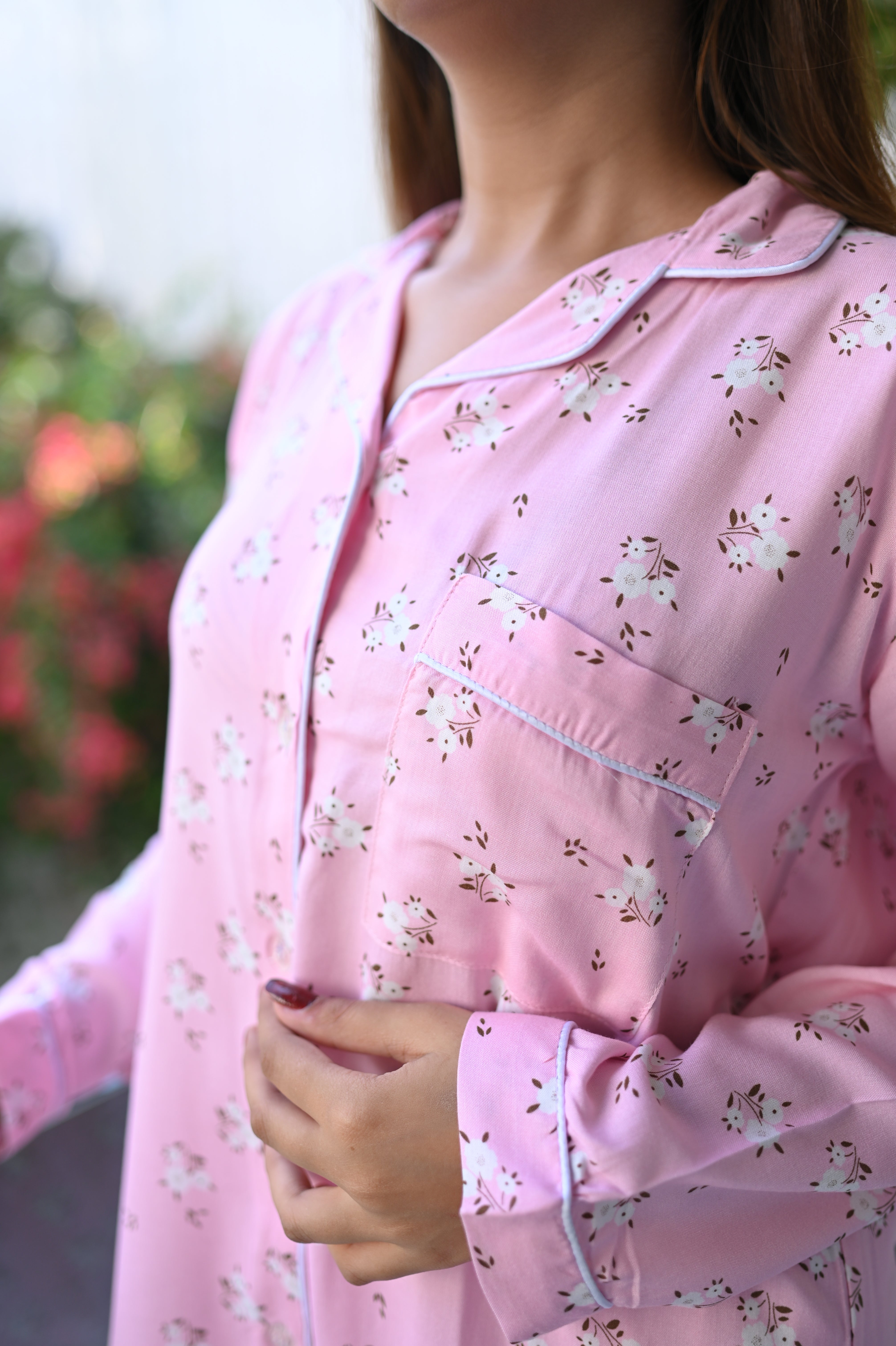 PINK TINY FLORA PJs