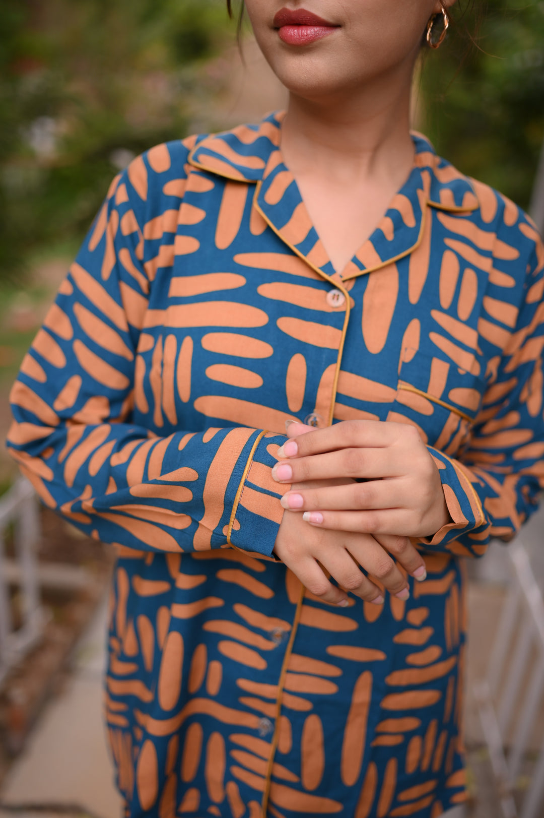 BROWN STRIPE PJ Set