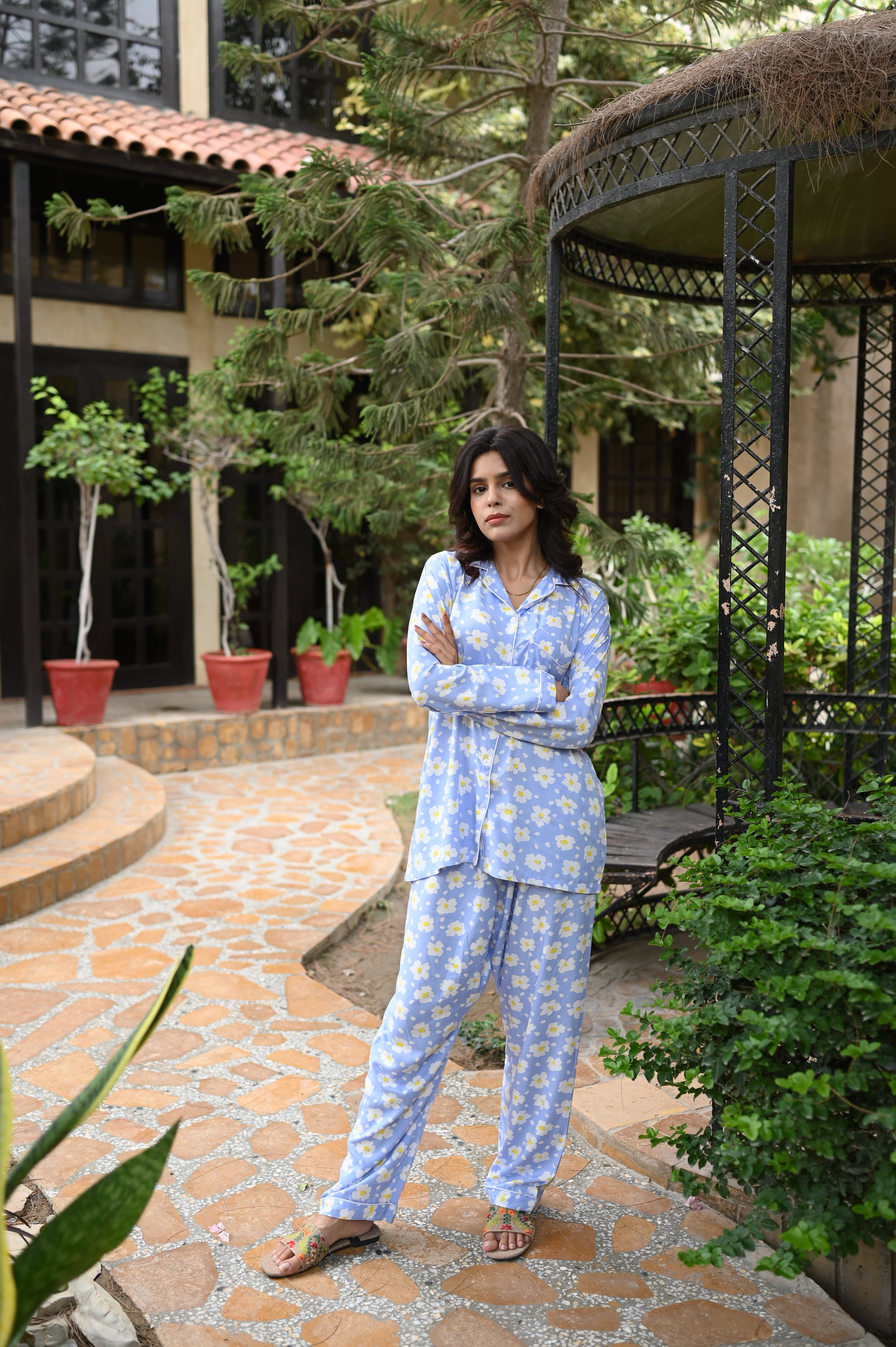 SKY BLUE FLORAL PJs