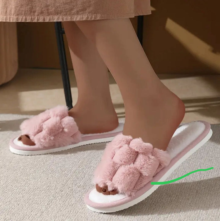 Pink Fluffy Slides