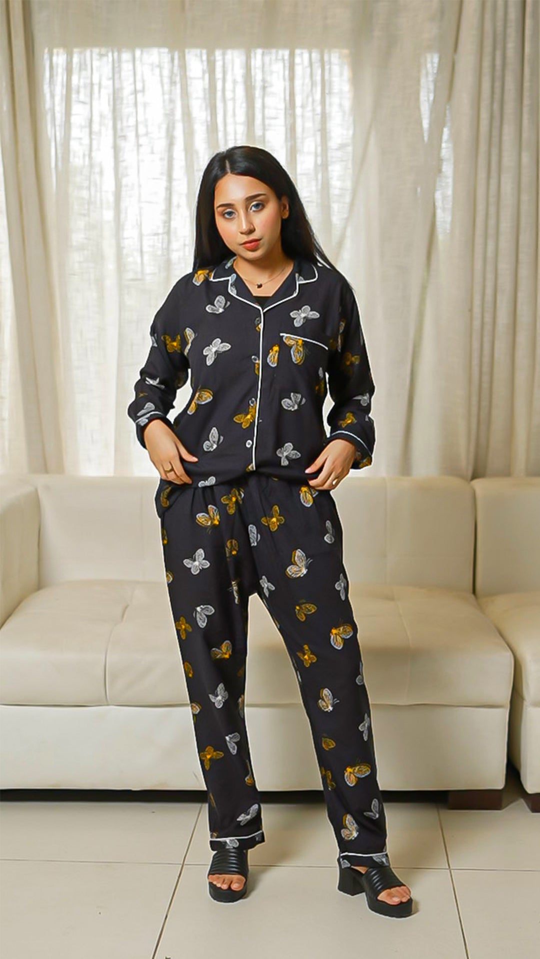 Golden Butterflies PJ Set