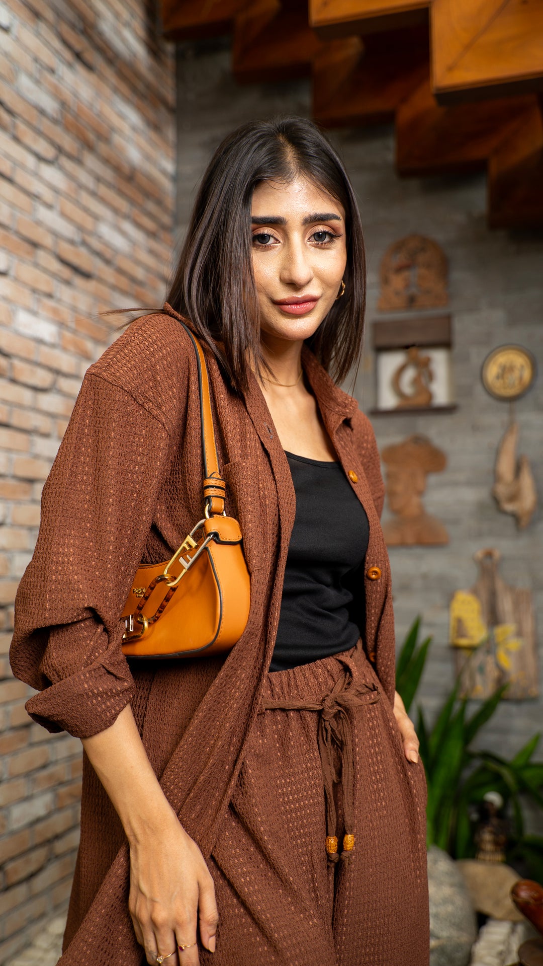 Mocha Textured Co-Ord Set