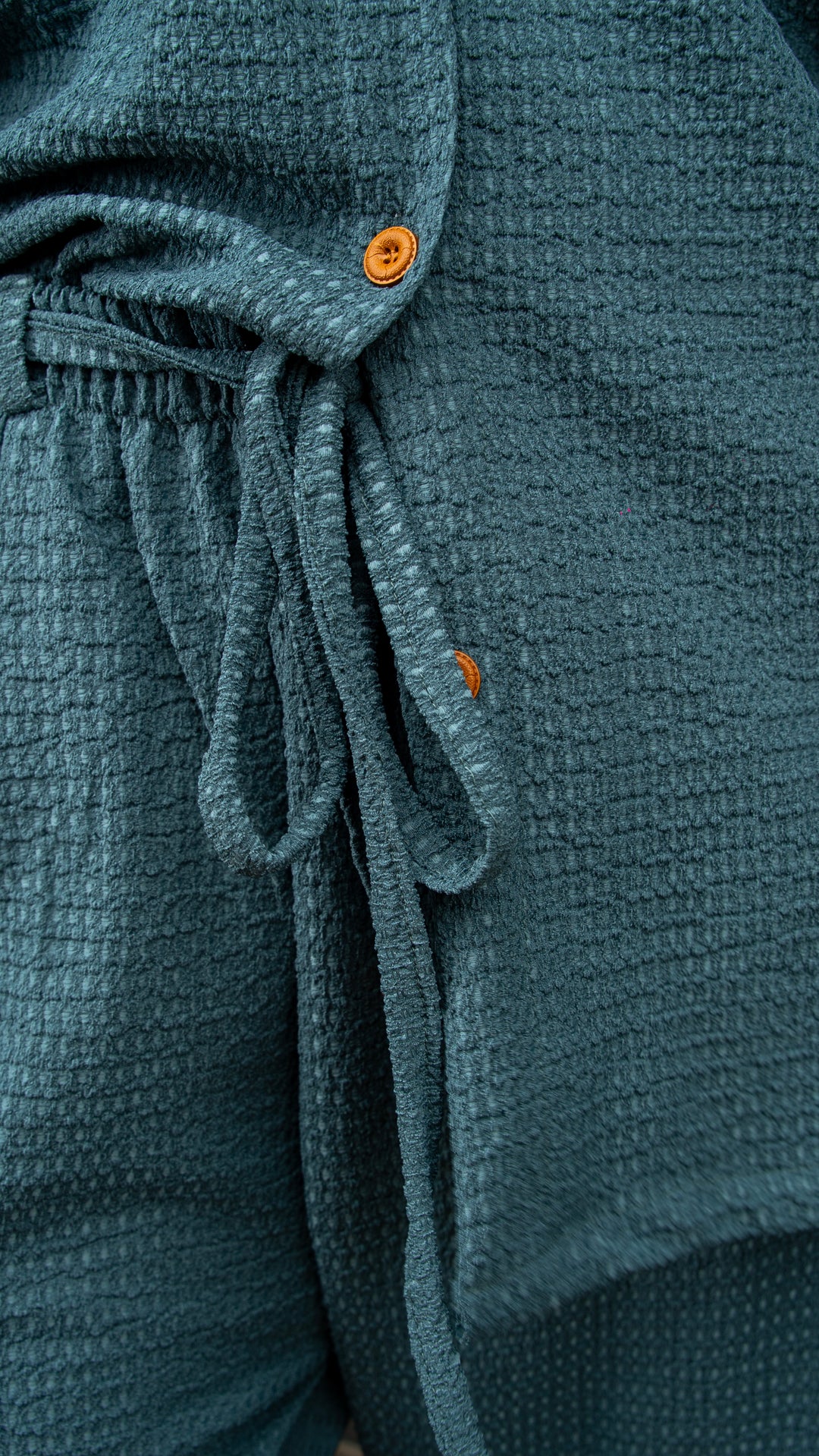 Teal Blue Textured Co-Ord Set