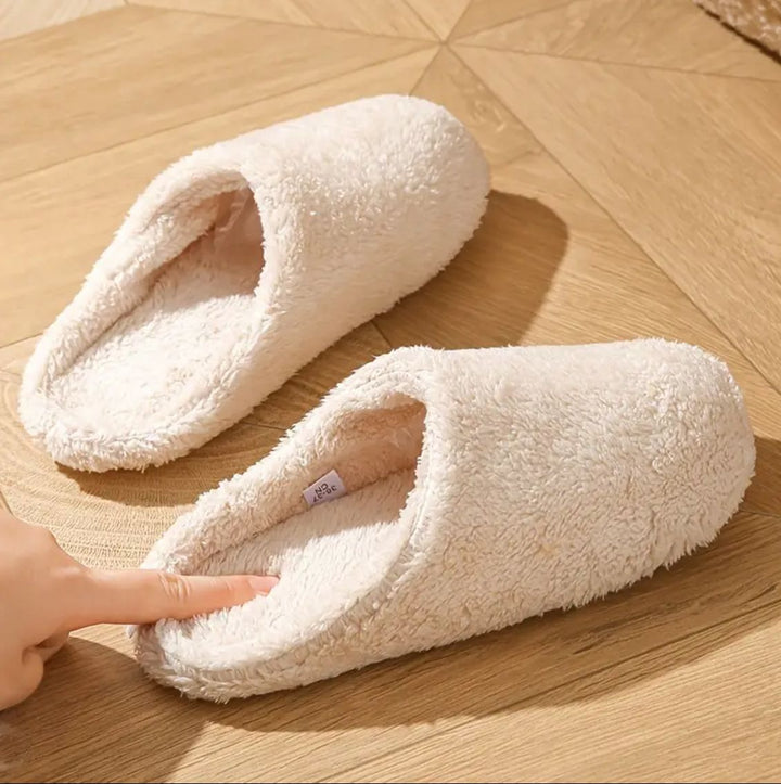 White Fluffy Slides/Shoes