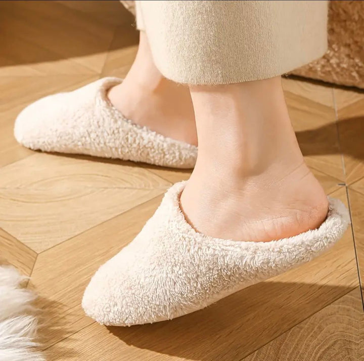 White Fluffy Slides/Shoes