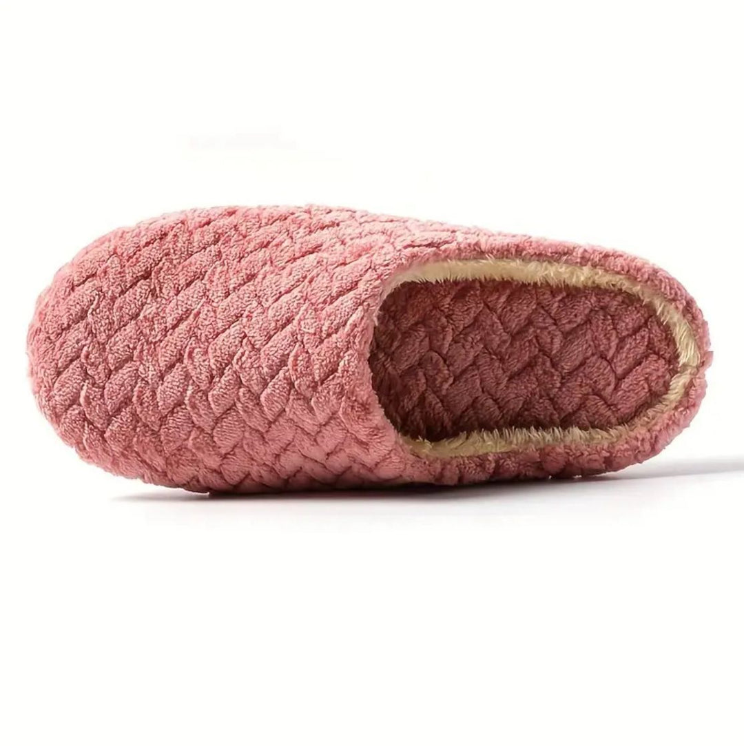 Pink Embosed Fluffy Slides/Shoes